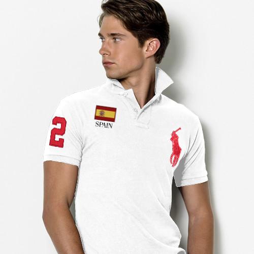 Discount-Ralph-Lauren-Slim-Custom-Fit-Polo-Espagne-Drapeau-Blanc-Rouge-Pas-Chers-2013
